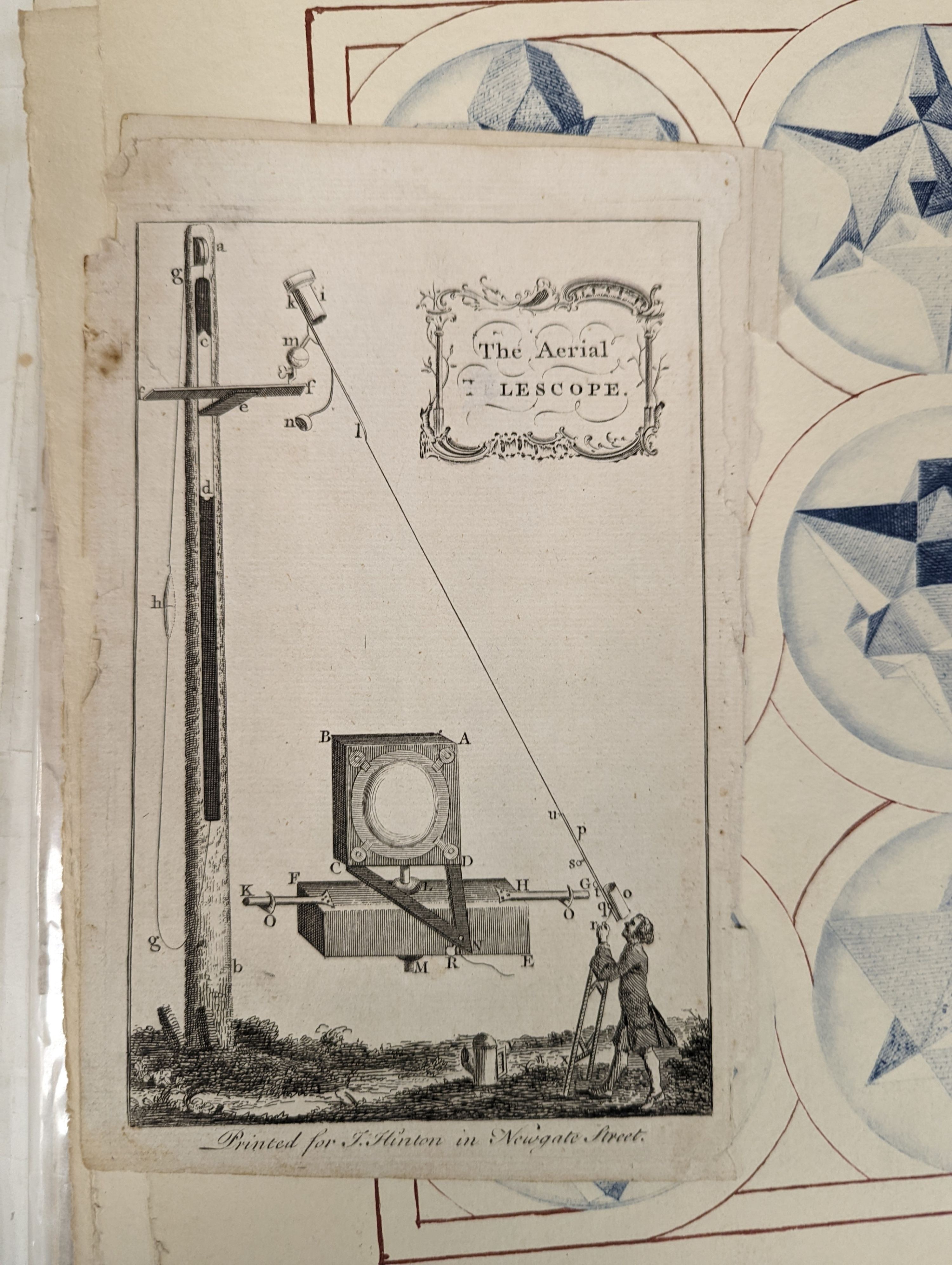 A folio of 18th/19th century maps and scientific engravings, including an engraving after Ludovico Lanberti, a map of the World plotting Bourgainvilles voyage of 1772